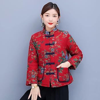 美品 roku dahl’ia SATIN CHINA MOTIF JACKET Chinese Style Winter Long-Sleeved Casual Solid Color